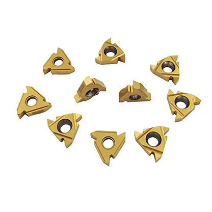 10PCS 16ER AG60 / 16IR AG60 CNC Lathe Indexable Threading Carbide Insert Blade (16ER AG60) (Pack of 2) - size: 16ER AG60 (Pack of 2)