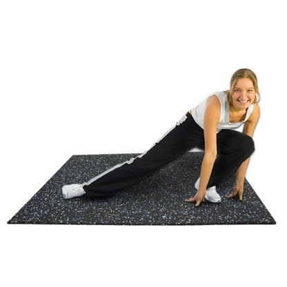 Rubber-Cal Elephant Bark Flooring 3/8-inch T x 4-feet - color: Blue Steel, size: 60"L x 48"W x 0.4"Th
