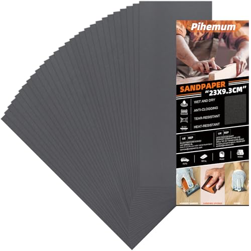 30 PCS Wet Dry Sandpaper 1500 Grit Sheets for Polishing & Finishing - color: 1500G, size: 9x3.6 Inch