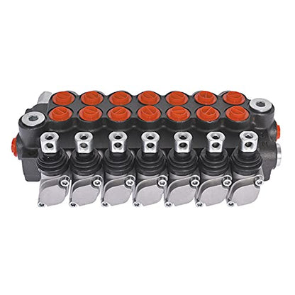 ALL-CARB Hydraulic Directional Control Valve Hydraulic Valve Double Acting Valve 7 Spool 11GPM 3625PSI SAE Ports for Small Tractors Tractors Loaders Log Splitters