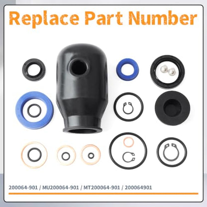 200064-901 Hydraulic Seal Rebuild Kit Compatible with Multiton Manual Pallet Jacks TM M J Series, Replace MU200064-901 MT200064-901 200064901 Complete Pump Ram Repair Part Replacement