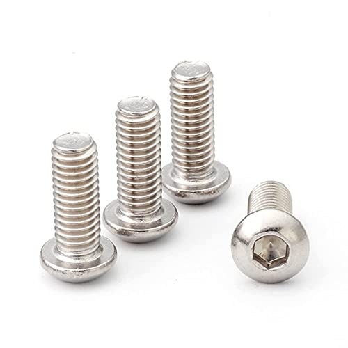50 Pcs 1/4-20 x 1 Button Head Socket Cap Bolts Screws,304 Stainless Steel 18-8,Allen Socket Drive,Bright Finish,Fully Machine Thread (1/4-20 * 2-1/4 50pcs) - size: 1/4-20 x 2-1/4 50pcs
