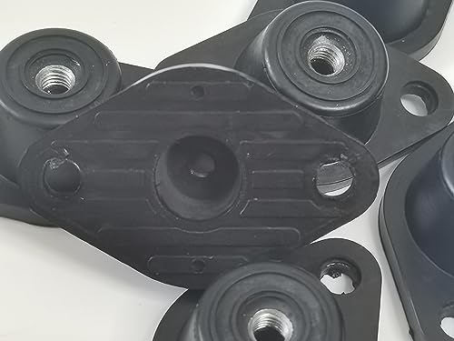 M8 Rubber+metal Anti-Vibration Turret Mounts, Rubber-in Shear Floor Mount, Compression Isolator Mounts for Pumps, Compressors-4PCS