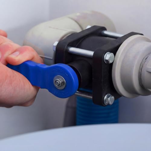 1 Pcs Blue Inline Polypropylene Ball Valve 2" Npt Female Stainless Steel Exterior Chemical Resistant for Water Irrigation Industrial Systems - color: Blue
