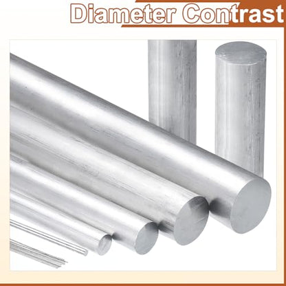 uxcell 1Pcs 5/16"(8mm) Dia Round Aluminum Rod, 16"(406mm) Long 6061 Aluminum Round Rod Solid Lathe Bar Stock for Industry Construction DIY Crafts - size: 9mm x 406mm