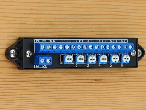 Dimmer Control 6-Lights LED Hub Distribution Module, AC/DC 5 to 24V Input, for HO/N/O Train Model. OONO D-1660BP