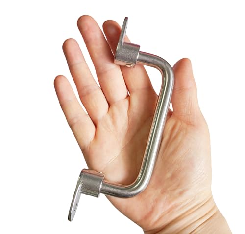 304 Stainless Steel Folding Handle, 90 Degree Solid Rotating Handle, Cabinet and Tool Box Spring armrest (Hole Centers: 6-1/5in(158mm)) - size: Hole Centers: 6-1/5in(158mm)