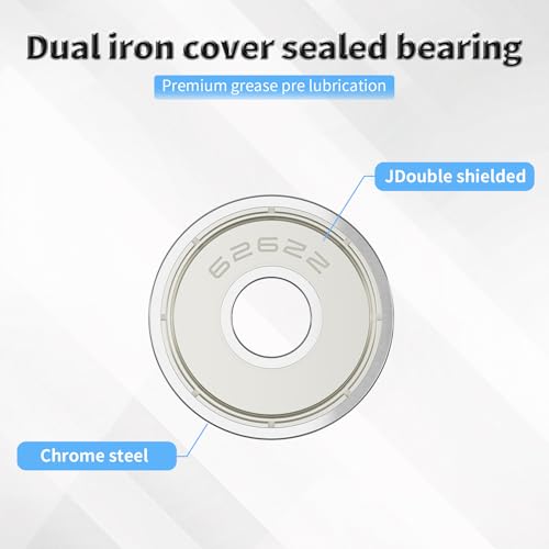 20 Pcs 627ZZ Ball Bearings, Carbon Steel, 7x22x7mm - size: 627ZZ 20Pcs