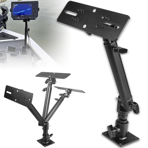 Universal Marine Monitor Mount 350° Swivel 18"–24" Adjustable Height Black - color: Black