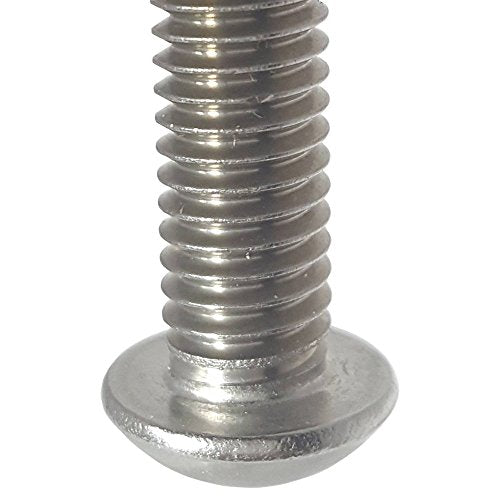 Fastenere Button Head Socket Cap Screws - 1/4-28 x 7/16" (25 Pack) Stainless Steel 18-8, Full Thread, Bright Plain Finish, Corrosion-Resistant, Machine Thread, Easy to Install w/Allen Socket Drive - size: 1/4-28 x 7/16" (25 Pack)