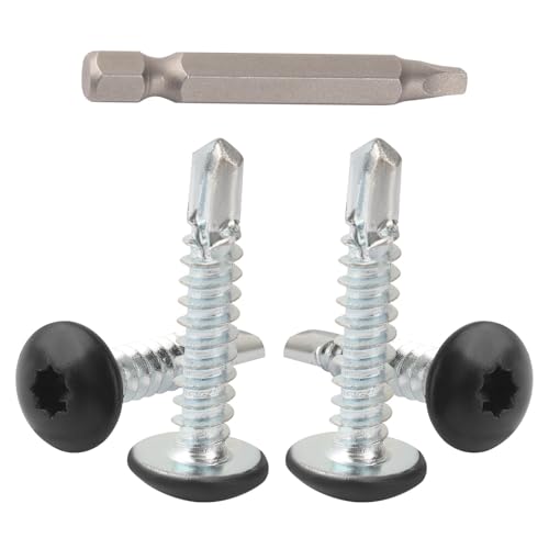 Enclosed Trailer Screws Self Tapping Black 100 Pack #10 x 1 Inch - color: Black, size: #10 x 1 Inch