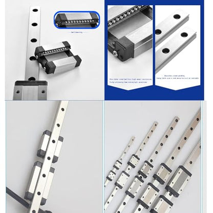 MGN12 Linear Rail 60mm 2.36" 4PCS MGN12 Miniature Linear Motion Slide Rail + 4PCS MGN12H 12mm Linear Sliding Bearing Carriage Block Black for 3D Printer and CNC Machine - size: L: 60mm / 2.36 inch, style: MGN12 Rail + H Block