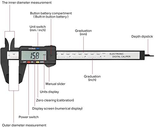 Digital Calipers,Electronic Digital Calipers,LCD Screen Displays