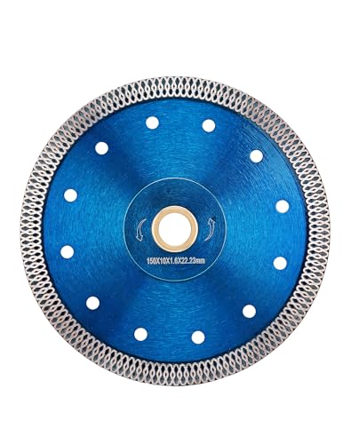 Ostek 6" Diamond Tile Blade,Super Thin Porcelain Cutting Blade for Granite Marble Ceramics Porcelain Tiles Cutting - size: 6"