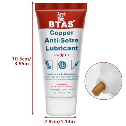 BTAS Copper Anti Seize Thread Lubricant High Temp Never Seize Grease 1 Oz - size: 1 oz (1 Pcs)