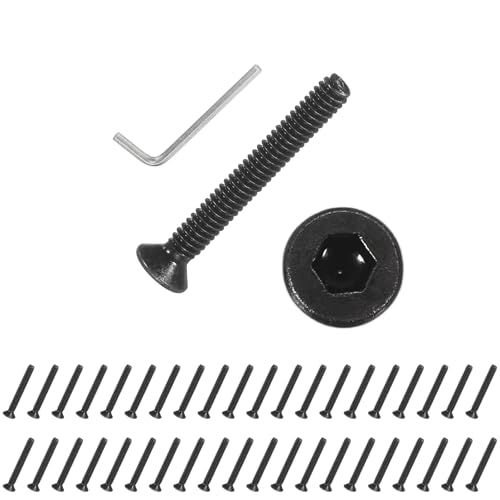 PATIKIL M2x16mm Flat Head Socket Cap Screws Carbon Steel Hex Spanner 100Pcs - size: M2x16 mm