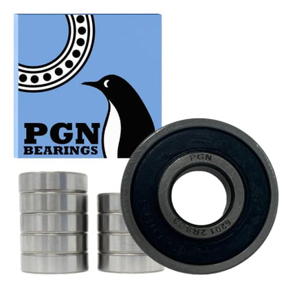 PGN 6201-2RS (10 Pack) 12x32x10 Ball Bearing Chrome Steel Sealed