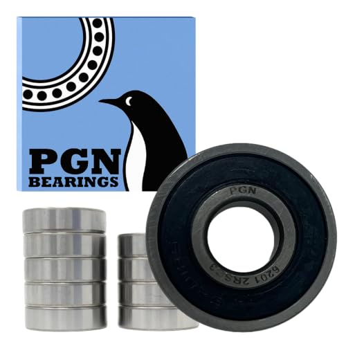 PGN 6201-2RS (10 Pack) 12x32x10 Ball Bearing Chrome Steel Sealed