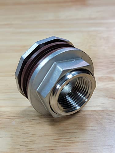 MiniBrew 3/4” NPT EZ Seal Weldless Bulkhead with EPDM Gaskets for Homebrewing (1 Pack)… - size: 3/4"-EPDM, style: Pack of 1