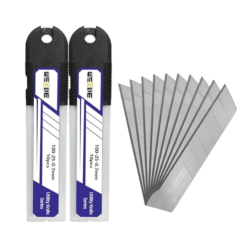 Tools 25mm Utility Knife Replacement Blades,60 Degree Snap Off SK4 Steel Blades for Retractable Cutting Knives, Hobby, Craft Knife, Box Cutter 20PCS - size: 25MM 20PC