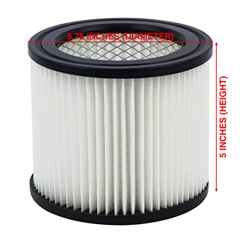 2 Pack Small Cartridge Filter Replacement Part 90398 903-98 90399 Type AA Compatible with Shop Vac Wet/Dry Vacs - size: 2 Pack