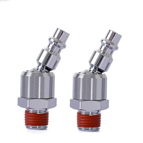 1/4" Swivel Air Plug Air Quick Connect Plugs 1/4" MNPT Air Hose Fitting Air Compressor Fittings Air Hose Connectors - style: 2PCS