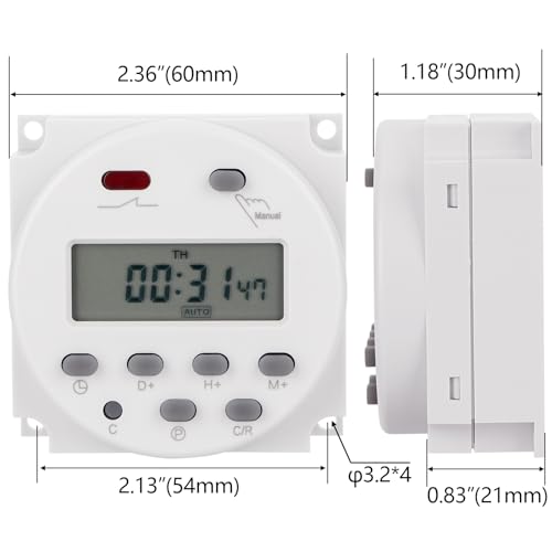 Timer Switch, AC 110V 16Amp, Programmable Timer Time Relay Switch - size: AC 110V