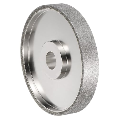 HARFINGTON Diamond Lapidary Wheel 6 Inch x 1 Inch Arbor Hole 100 Grit Grinding Wheels for Stone, Marble, Glass, Ceramics, Crystal, Carbide, Steel - size: 100 Grits