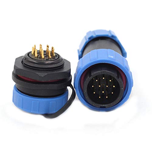 SP21 2Pin-12Pin Power Industrial Connector,IP67 Outdoor Waterproof Connector for LED Light Equipment (12Pin) - size: 12Pin