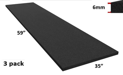 XCEL Multi-Purpose Crafting Foam Sheet Roll – Neoprene Rubber Sheets for Costumes Cosplay Packing Foam Gasket Material – Closed Cell Foam Padding in Various Options (Black, 59" x 35" x 6mm (3 Pack)) - color: Black, size: 59" x 35" x 6mm (3 Pack)