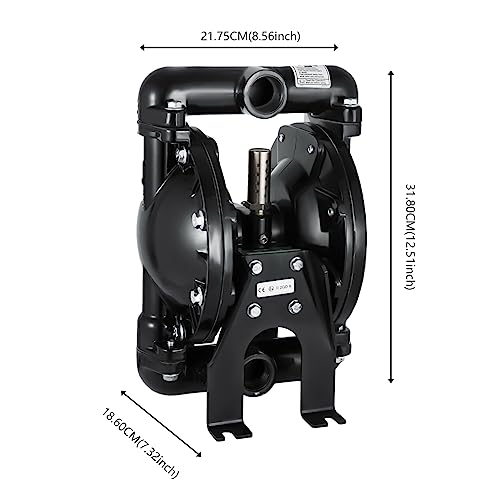35Gpm Double Port Lubricating Pump, 35Gpm Air-Operated Double Diaphragm Pumps Self-Priming 1 Inch Inlet Outlet Petroleum Fluids 35Gpm 120Psi For Chemical Transfer Wastewater Oil Treatment