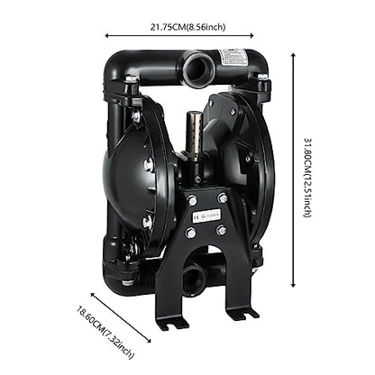 35Gpm Double Port Lubricating Pump, 35Gpm Air-Operated Double Diaphragm Pumps Self-Priming 1 Inch Inlet Outlet Petroleum Fluids 35Gpm 120Psi For Chemical Transfer Wastewater Oil Treatment