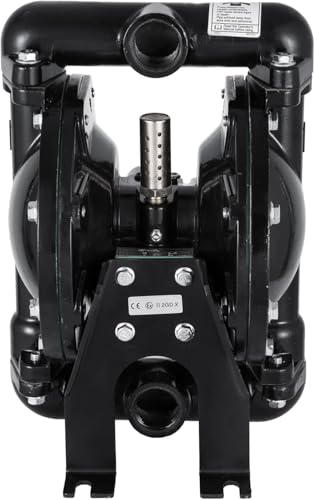 VEVOR Air-Operated Double Diaphragm Pump 1 inch Inlet Outlet Aluminum 22 GPM Max 100PSI, Nitrile Diaphragm, QBY4-25L-1inch-22 - size: 22GPM