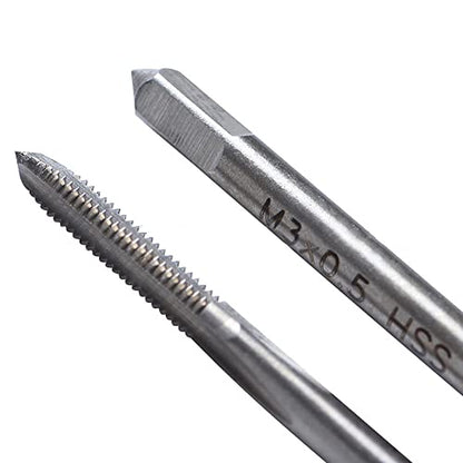10pcs Micro Taps Bit Small Hand Screw Thread Taps M1-M3.5 with Tap Wrench