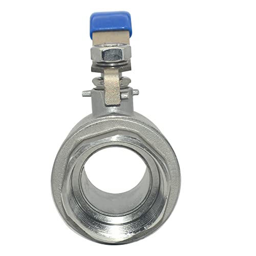 DAN SPEED 1-1/4" Female 316 Stainless Steel Full Port Ball Valve Vinyl Handle WOG1000 (1-1/4 inch) - size: 1-1/4 inch 1 piece