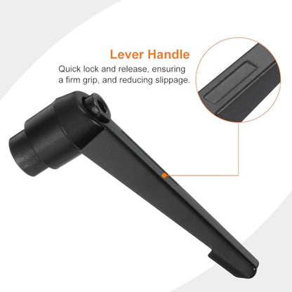 uxcell 2Pcs M12 Adjustable Knobs Handle Female Thread Push Button Ratchet Quick Release Locking Rotating Bolt for Lathe Machinery, Black - size: M12
