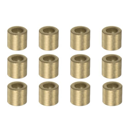 uxcell 12pcs Sleeve (Plain) Bearings 6mm Bore x 10mm OD x 12mm Length, Self-Lubricating Sintered Bronze Bushings - size: 6mm Bore x 10mm OD x 12mm Length