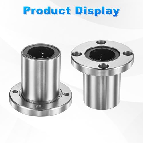 PATIKIL LMK30UU Linear Ball Bearings 30mm Bore Dia 45mm OD 64mm Long 7mm Hole, 2Pcs Round Flange Linear Motion Bushing Double Side Rubber Sealed Rod Liner Shaft for CNC Machine 3D Printer - size: 30mm