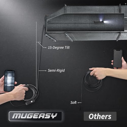 Endoscope Camera with Light, 1920P HD Borescope with 8 Lights (Dual Lens)