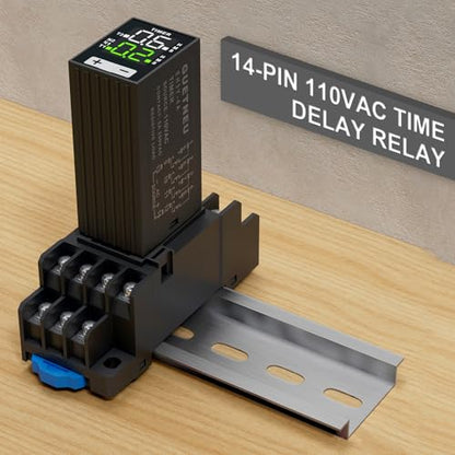 LCD Digital Display Time Relay, Time Control Delayer - size: 14-Pin 110 VAC