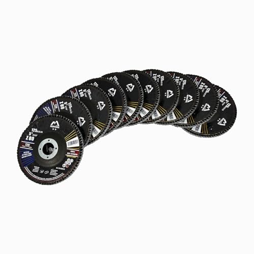 Merryland 10 Pack 80 Grit Flap Disc 5 inch Metal T29 Flap Wheel - style: Z80 10PCS