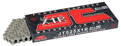 JT Chain JTC525X1R3NN118RL (525 Series) Nickel 118 Link Heavy Duty X-Ring Chain with Connecting Link - color: Nickel, size: 118-Links