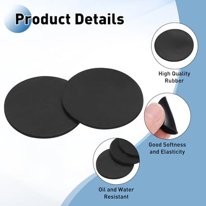PATIKIL Rubber Solid Discs Washers 22mm OD x 1mm Thick 10 PCS - size: 22mm x 1mm