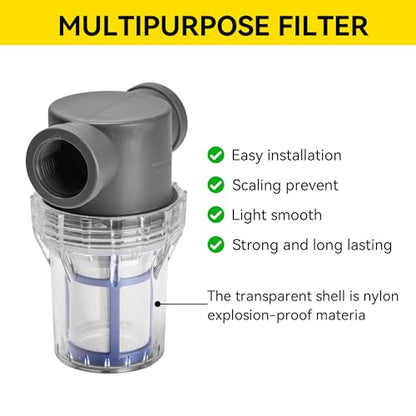 3/4'' Female NPT in-Line Strainer - Garden Hose Filter for High Pressure Washer, Sediment Filter with 100 Mesh Stainless Steel Screen (3/4'' 100 Mesh) - style: 3/4'' 100Mesh