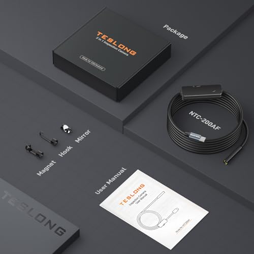 Teslong 2.0MP USB-C Auto Focus Borescope for Plumbing & Wall Inspections