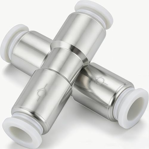 Pneumatic Push to Connect Fitting Check Valve 8mm Tube OD One-way Valve Pack of 2 - size: 8mm OD
