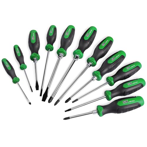 SK 11-Piece Magnetic Screwdriver Set, Slotted/Phillip/Star Screwdrivers - size: 11PC