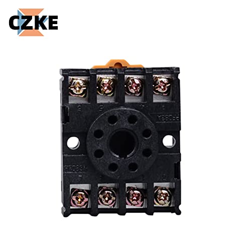 DH48S-2Z Digital LED Programmable Timer Relay Switch 0.01S-99H99M Delay Timer with Socket Base AC/DC 12V 24V 36V 110V 220V 380V(AC220V) - size: AC220V