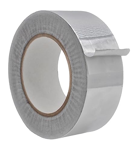 WOD Aluminum Foil Tape - 2 inch x 50 yd. Heat Shield Reflective Sealant Tape - Ideal for HVAC, Duct, Pipe, and Metal Insulation and Repair Home or Business Uses AFTR36 - size: 2 inch (48mm)