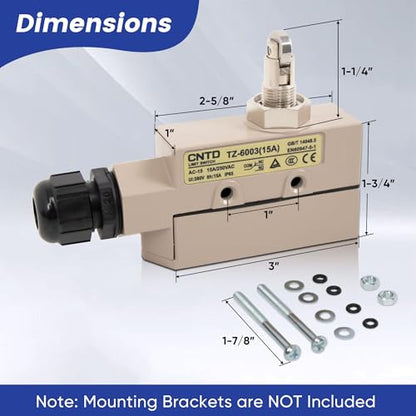 CNTD TZ-6003 15A Heavy Duty Micro Switch - style: TZ-6003
